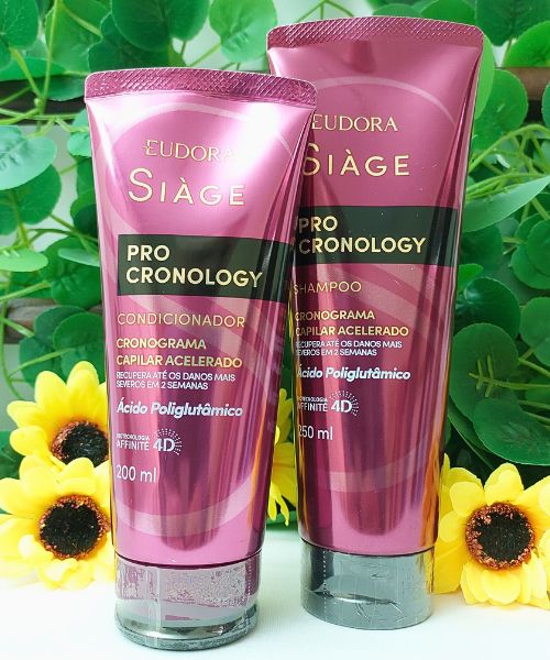 Hadassah Cosméticos Combo Siàge Pro Cronology: Shampoo 250ml + Condicionador 200ml