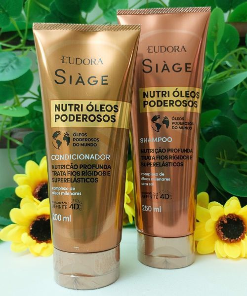 Hadassah Cosméticos Combo Siàge Nutri Óleos Poderosos Shampoo 250ml + Condicionador 200ml