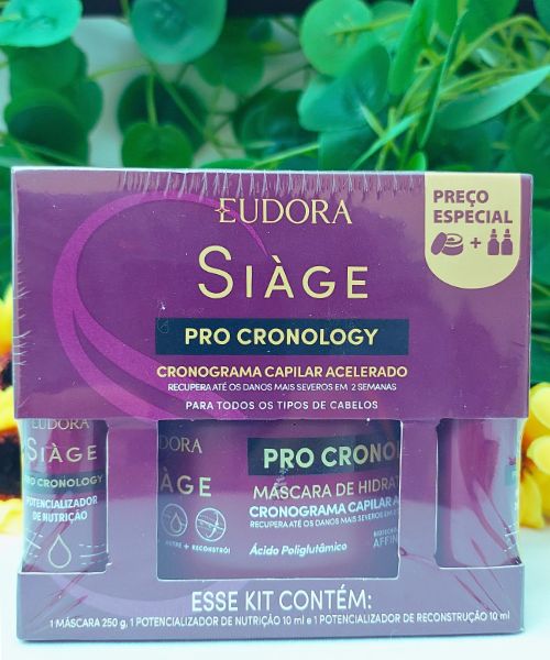 Hadassah Cosméticos Kit Cronograma Capilar Acelerado Siàge Pro Cronology (3 itens)