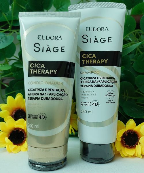 Hadassah Cosméticos Combo Siàge Cica-Therapy: Shampoo 250ml + Condicionador 200ml