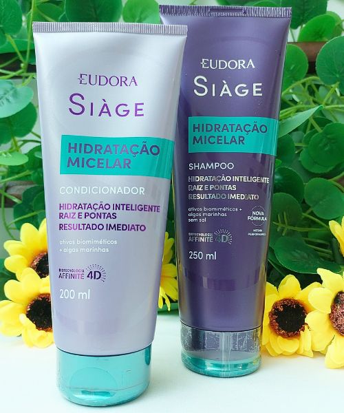 Hadassah Cosméticos Combo Siàge Hidratação Micelar: Shampoo 250ml + Condicionador 200ml