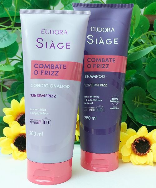 Hadassah Cosméticos Combo Siàge Combate o Frizz: Shampoo 250ml + Condicionador 200ml