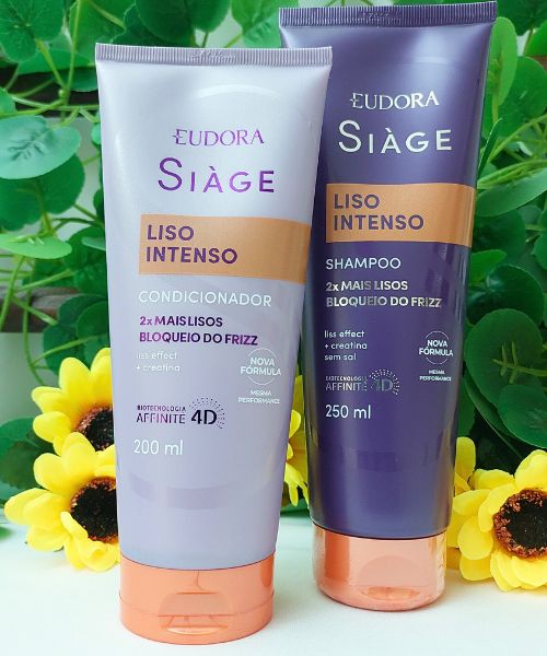 Hadassah Cosméticos Combo Siàge Liso Intenso: Shampoo 250ml + Condicionador 200ml