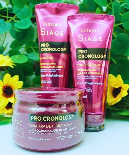 Hadassah Cosméticos Combo Siàge Pro Cronology Shampoo Condicionador e Máscara de Hidratação